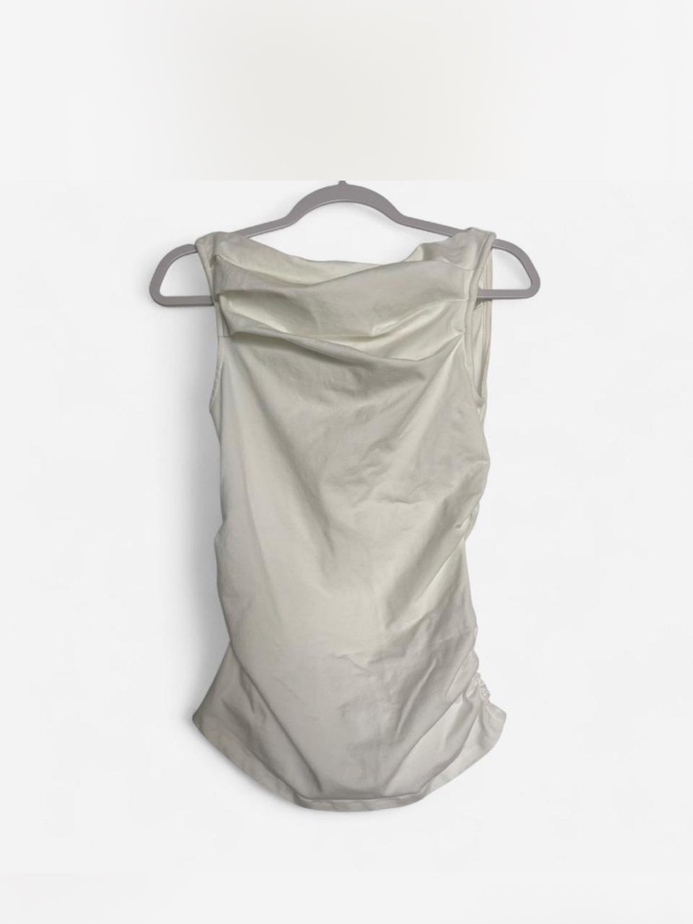 Marcella Draped Sleeveless Top in cream